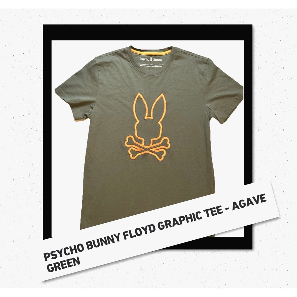 Psycho Bunny Men's XS Floyd Graphic Tee Agave Green Size XS T-Shirt